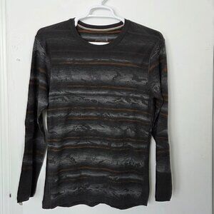 SmartWool Sweater Wool Blend Crewneck Pullover Grey & Brown Men L